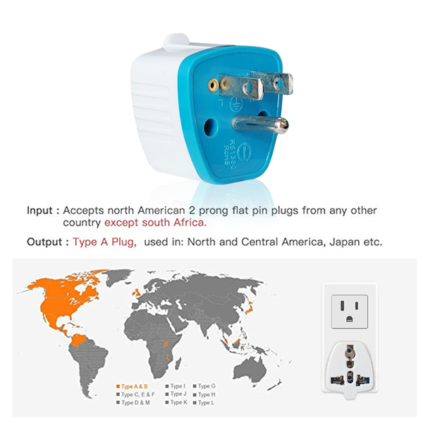 ZC36-4A ZC36 series US standard three-pin power conversion plug